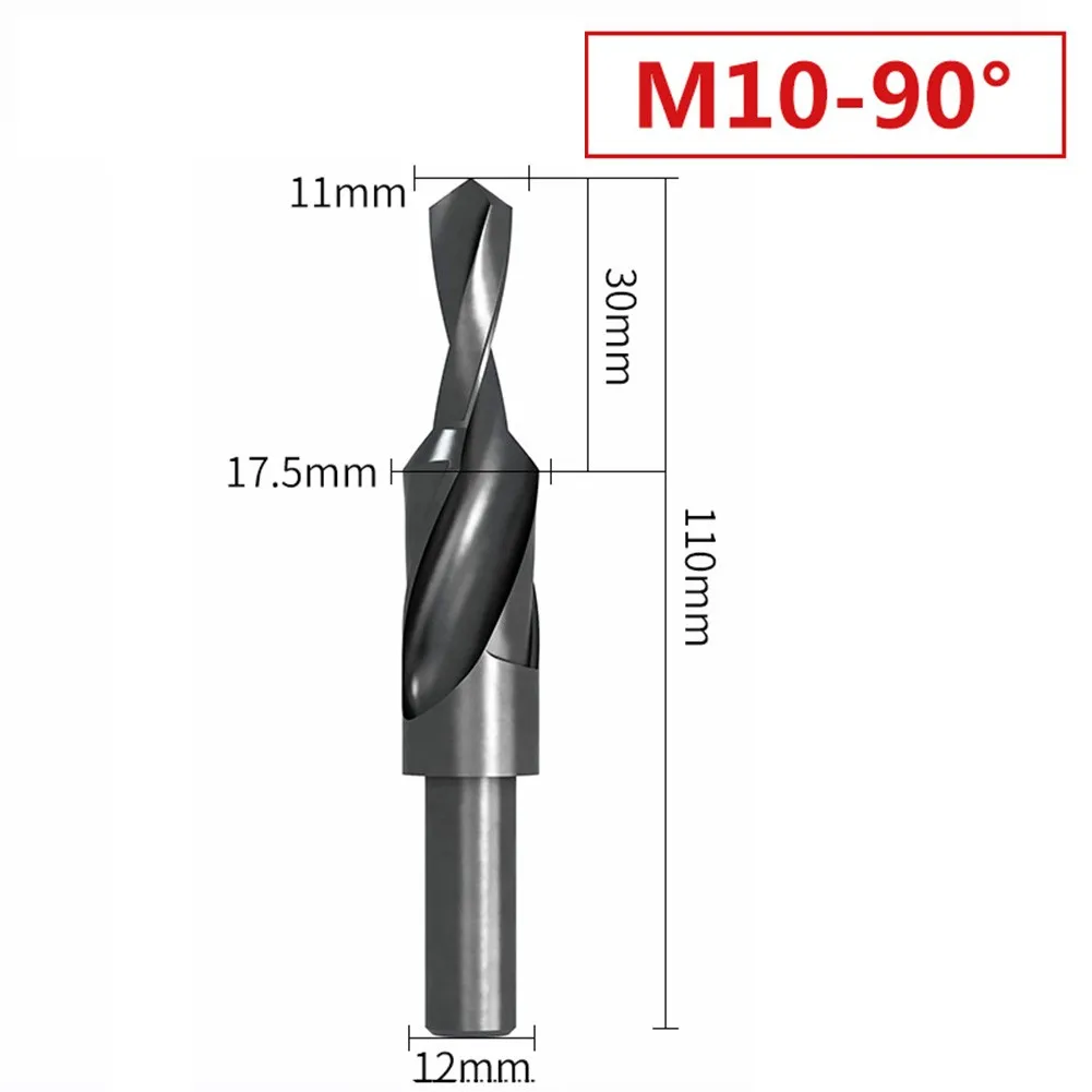 90/180 درجة M3-12 HSS غاطسة دوامة خطوة مثقاب الخشب لحفر المعادن conwomsunk الحفر الفرعية خطوة الحفر الشطب