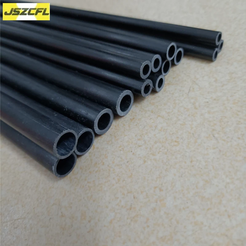 10Pcs Black Hollow Fiberglass Rod Glass Fiber Tube 3mm 4mm 5mm 6mm 7mm 8mm 10mm 12mm 25mm Insulation Material Lenght 500mm