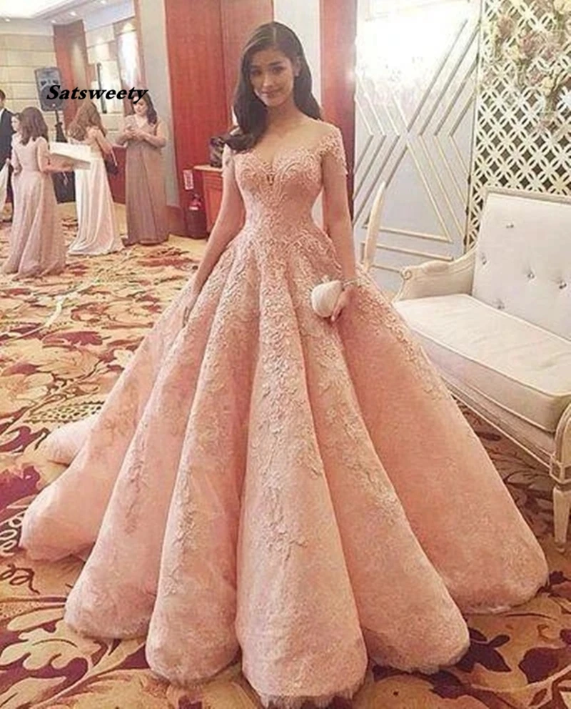 Blush Pink New Fashion Gorgeous Ball Gown Sweet 16 Gowns pink long Quinceanera Dresses