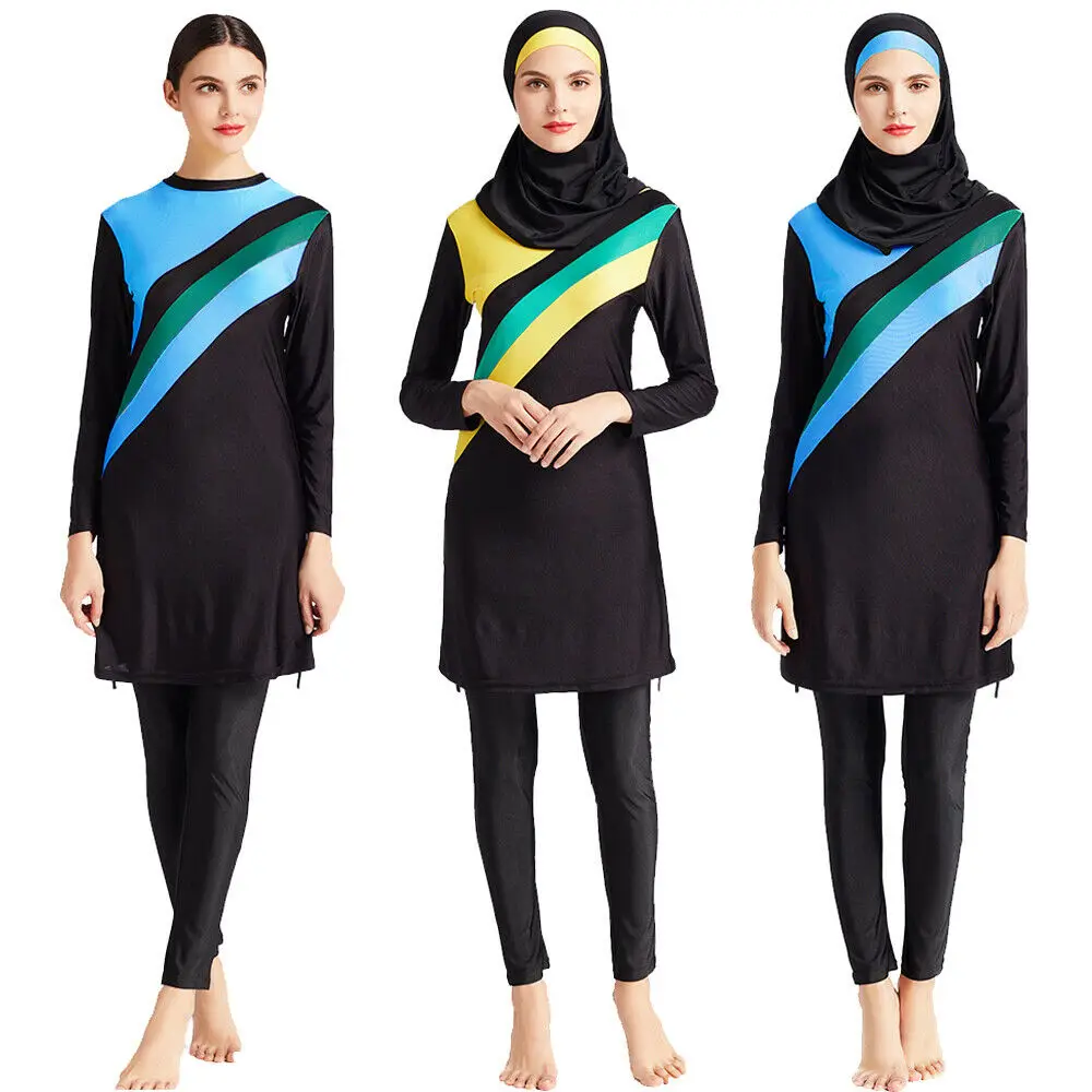 

Women Muslim Plus Size Swimwear Full Cover Swimsuit Modest Burkini Femme Musulman Maillot De Bain Islamic Bathing Suit Beachwear