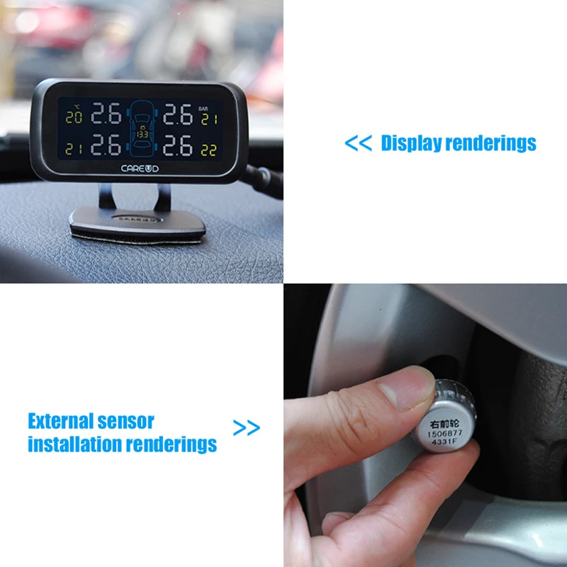 2 Models TPMS Sensor for Choose! Only Used For CAREUD Serial Car Tire Pressure Monitor for Sensor Broken-Down or Lost