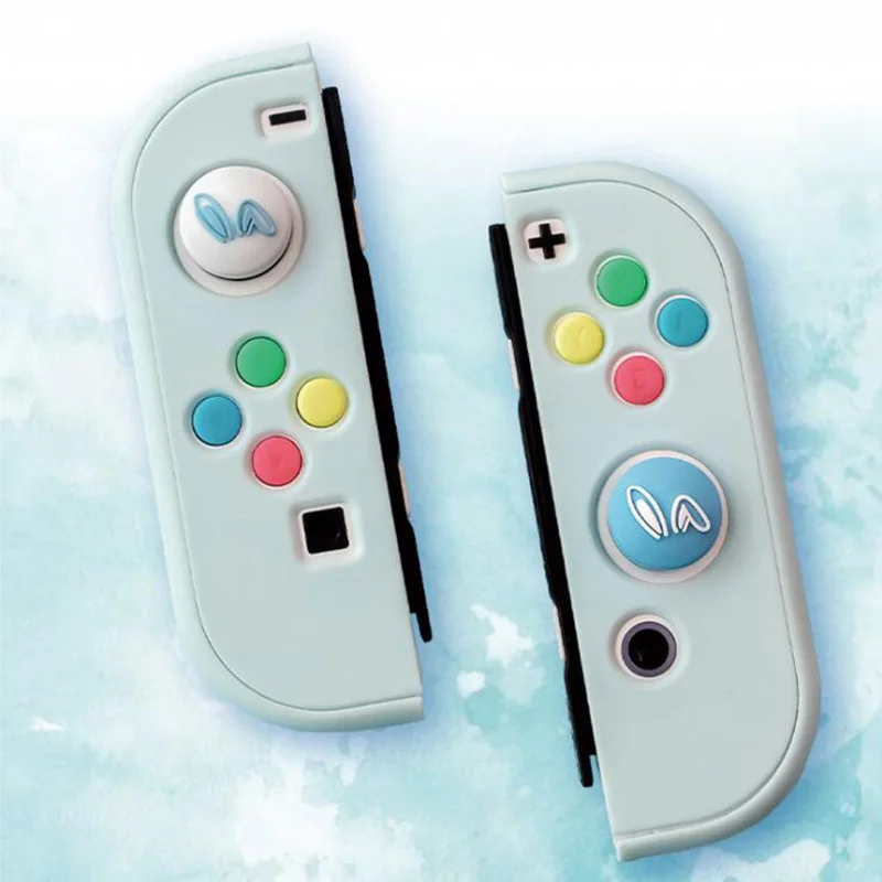 غطاء عصا التحكم ، لجهاز Nintendo Switch Lite ، بنمط زهرة وردية ، لوحدة التحكم Joy-con ، لطيف