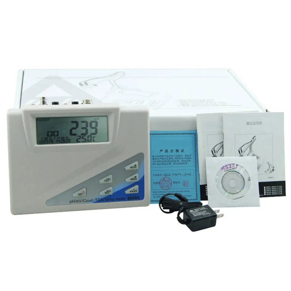 Detector de Monitor de Qualidade da Água, Salinidade Multi-Parâmetro Tester, Desktop PH ORP TDS, AZ86505, 5A
