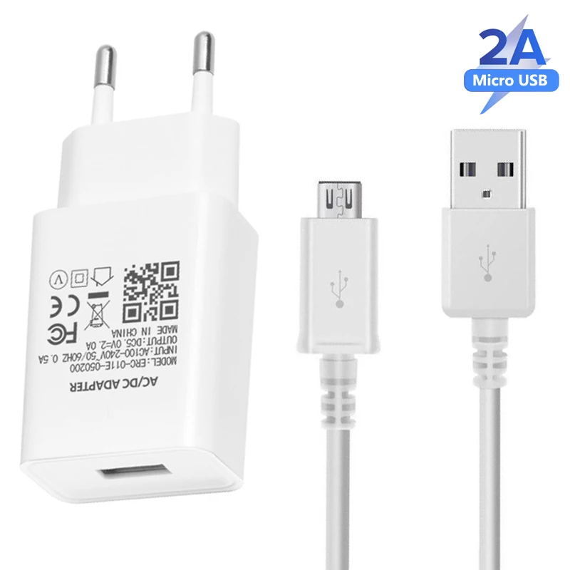 Charger 5V 2A Micro USB Data Cable Phone Charging Adapter For Xiaomi A1 A2 Redmi Note 3 4 6 Pro 4X 5 5S 7 7A Phone USB Charger