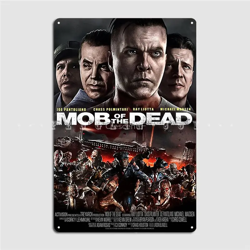 Mob Of The Dead Movie Poster Metal Plaque Wall Pub Cave Pub Vintage Poster Tin Sign Poster