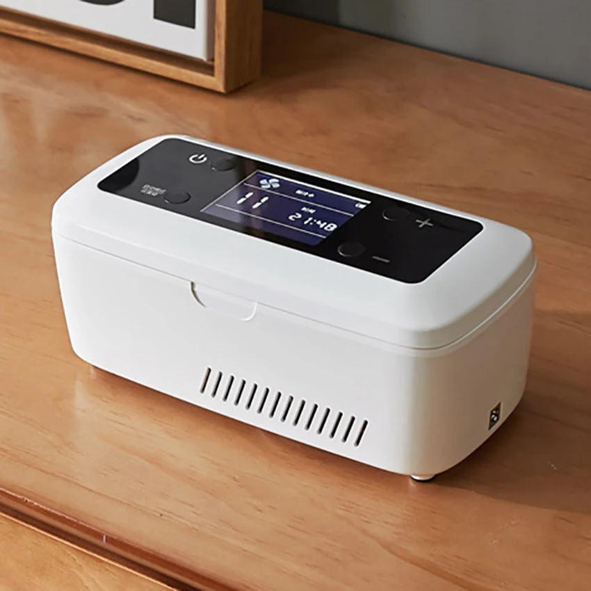Refrigerador portátil de insulina para diabéticos, bolsa de almacenamiento recargable, Mini nevera para medicamentos, caja de hielo con pantalla LCD