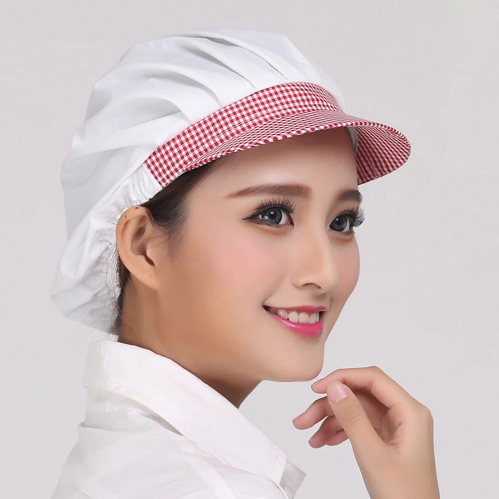 New Men Women Chef Hat Dustproof Cooking Cap Breathable Work Uniform Elastic Kitchen Hat Hotel Cook Cap Restaurants Accessories