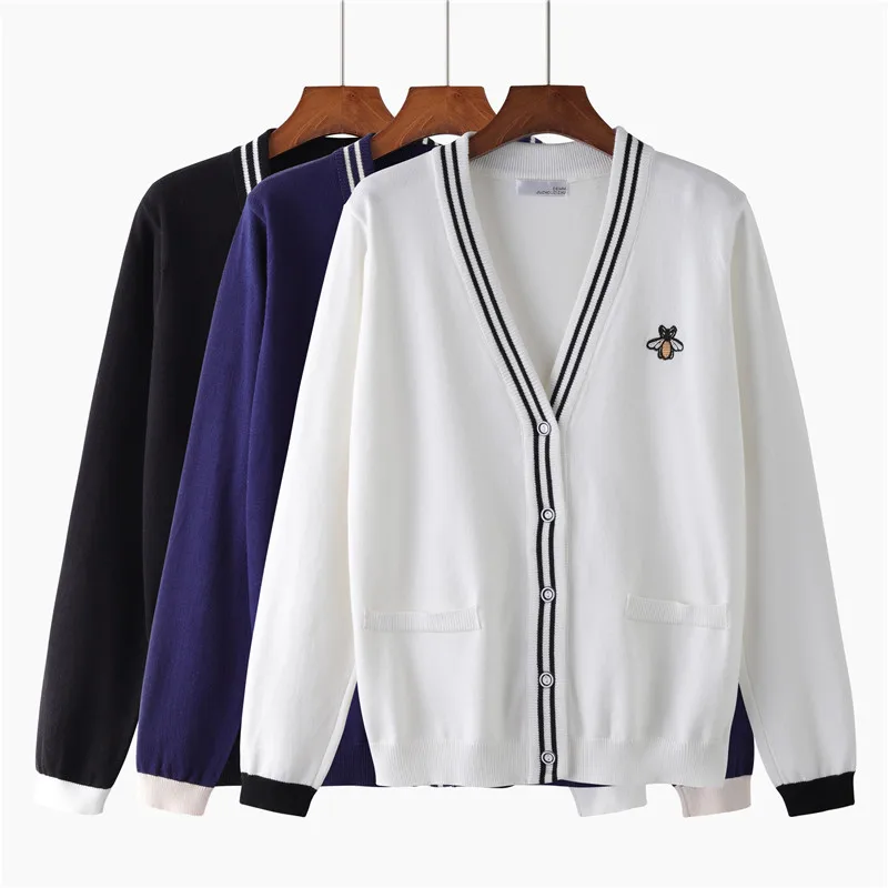 HLBCBG Spring Autumn Women Casual Cardigans S-XL Knitted Long Sleeve Sweater V Neck Female Jumper Coat Open Cardigan