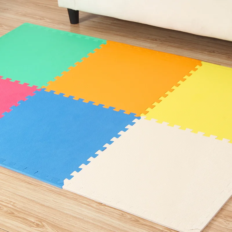 Children Foam Mat Splicing Floor Mat New Cross Lines EVA Thickened Non-slip Family Baby Game Crawler Mat 30X30cm 12Pcs Yogo Mat