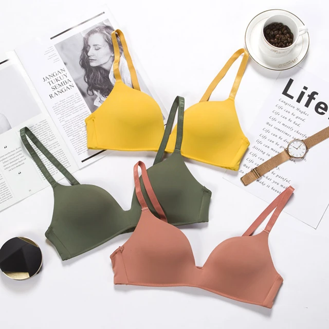 Sujetador Push Up Sin Costuras Lenceria Femenina Sujetador De Dos Tercios copa 3 4 Sujetadores AliExpress