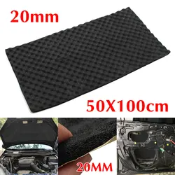 50*100cm 20mm Car Sound Hot Deadener Mat Noise Proof Bonnet Insulation Deadening Hood Engine Firewall Heat Foam Cotton Sticker