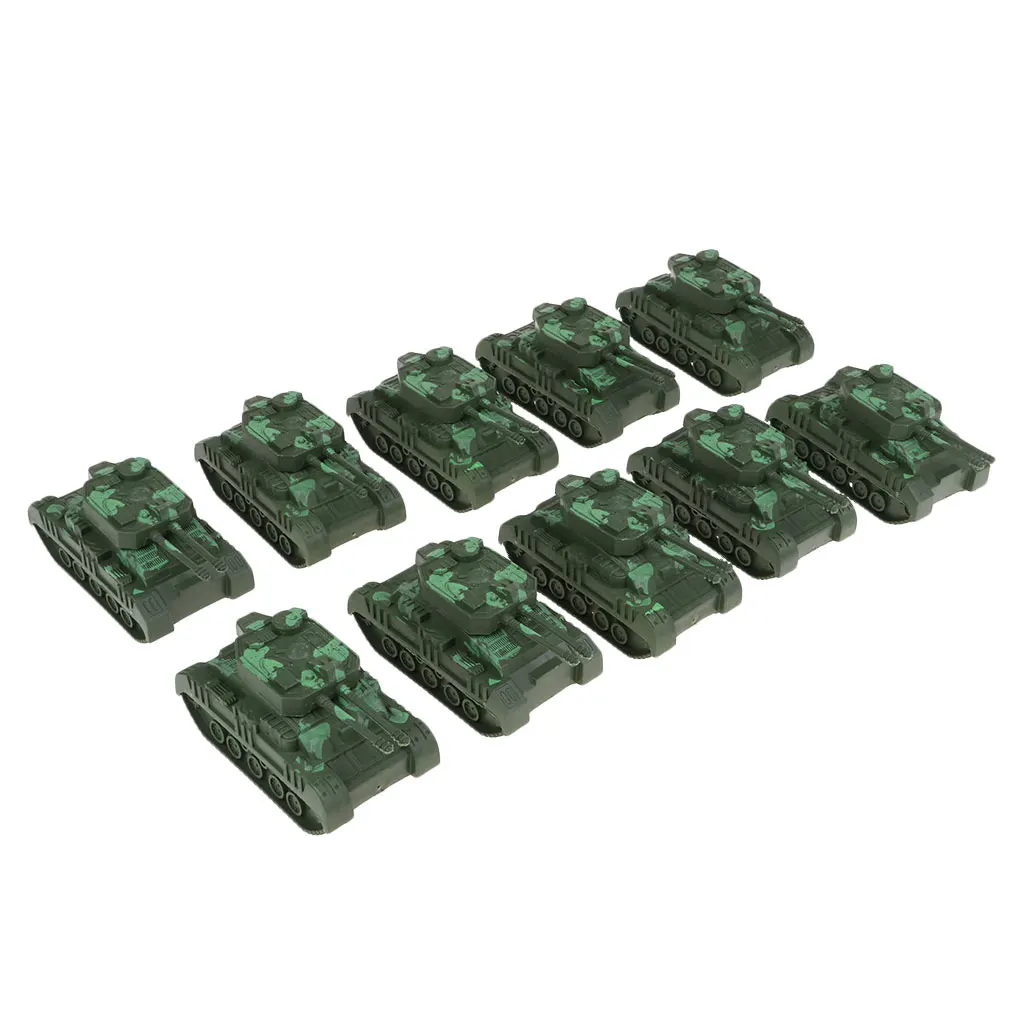 10x Military Tank Model Heavy Tank Sand Table Model Home Decor Pocket Toy