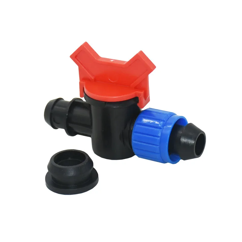 

20mm pe hose Garden tap With lock nut 16 to 20mm hose irrigation water valve waterstop connectors barb adapter 1pcs