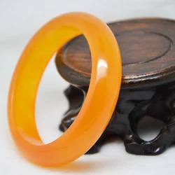 Genuine Natural  Wholesale High Quality Yellow Jade Bangles Natural Stone Lucky Auspicious Jade Bangles Fine  Jewelry