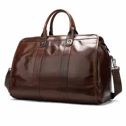 Luufan moda saco de viagem de couro genuíno homem mulheres fim de semana tote cowskin duffle saco de mão bagagem masculino grandes bolsas vermelho