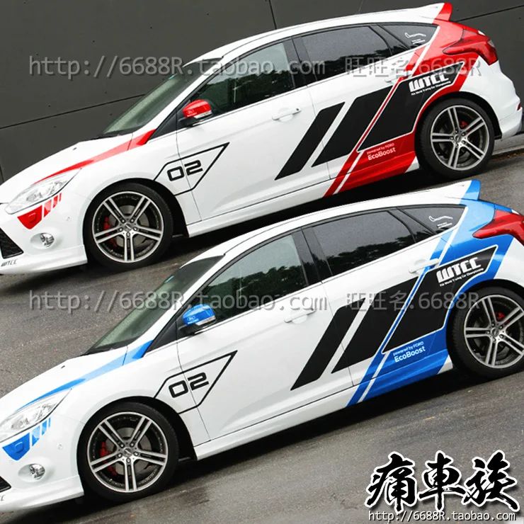 Car Stickers Exterior Details Stickers Car Accessories For Ford Focus Golf 4 5 6 7 TSI TCR Polo Racing Decal Car Goods