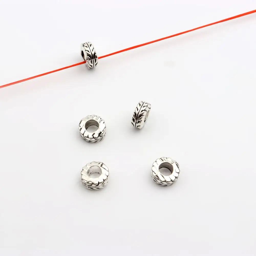 50 Stück, 32 verschiedene Arten, gemischte Metall-Abstandshalter-Perlen mit unterschiedlichen Lochgrößen für die Herstellung von Schmuck, Armbändern, Halsketten und Ohrringen – Großhandel. – Detail 23