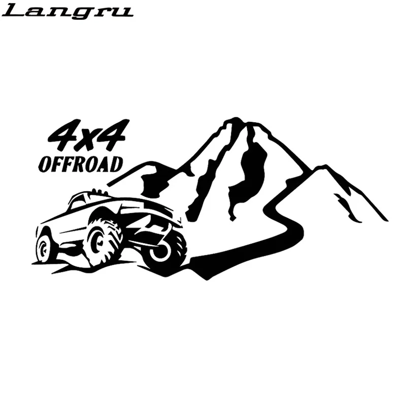 Langru 8CM*17.5CM Brave And Handsome Off-Road Car Stickers Fashion  Vinyl Graphics Decals Jdm