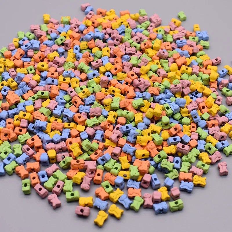 Metal Alloy Beads para Fazer Jóias, Forma Bonito Dinossauro, Candy Color, DIY Crianças Pulseira, Acessórios de Cabelo, 2mm, Novo