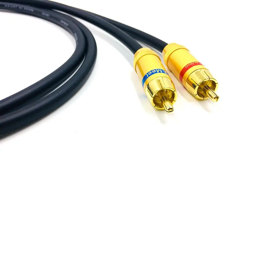 

Gold Plated RCA Reference Interconnect Cable 2 RCA to 2 RCA Audio Cable with Single Crystal Copperr CANARE L-4E6S 1905