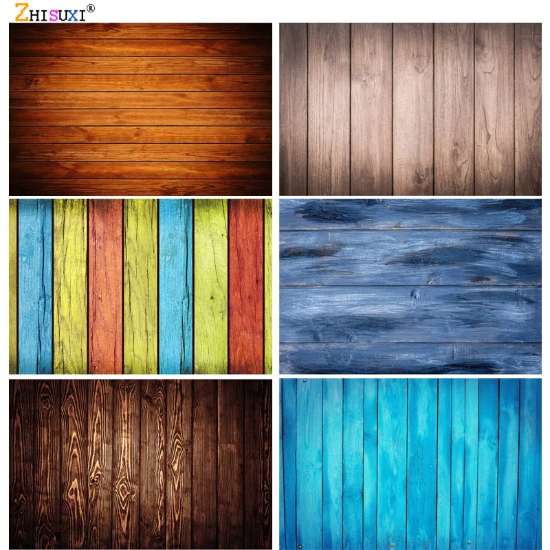 

SHENGYONGBAO Retro Wooden Floor Children Baby Photography Backdrops For Photo Studio Background Props XTMB-02