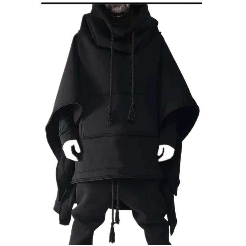 

Cape cloak in the long bat hoodie autumn and winter woolen coat male personality jacket woolen shawl men's fashion tops