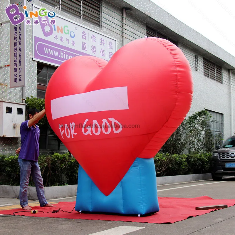 Commercial 2.5 Meters Inflatable Heart Shape with Stand for Outdoor Decoration / Heart Shape Balloon for Display Toys