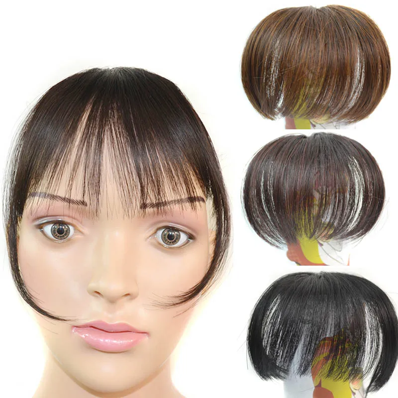 Jeedou Thin Flimsy Blunt Bangs Synthetic Clip on Hair Extension Natural Inspiration Ideas Completely Revamp Any Hairstyle