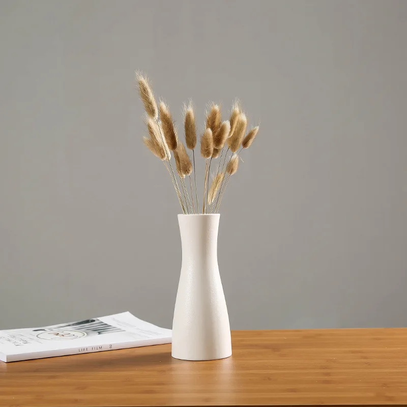 Modern White Ceramic Vases Chinese Style Simple Designed Pottery And Porcelain Vases For Artificial Flowers Decorative Figurines image 2