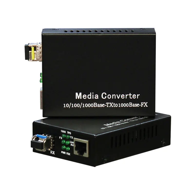 

Mini Fiber Optic Transceiver Rj45 Lan Port Multi Mode Single Mode Optional Media Optical Converter LED Stage Rental Event