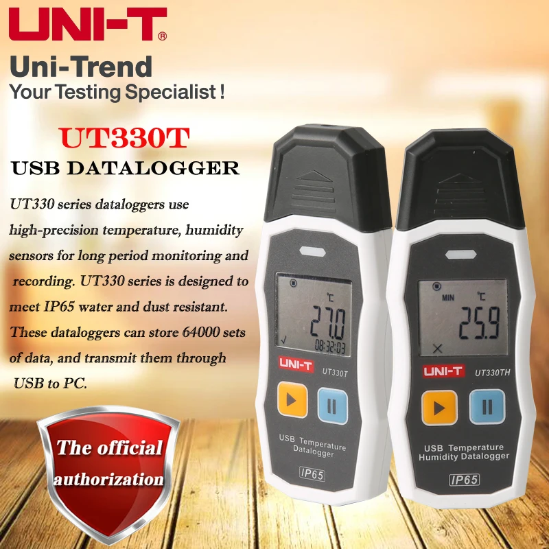 

UNI-T UT330T/THC high-precision USB temperature and humidity recorder cold chain/warehouse temperature data and humidity record