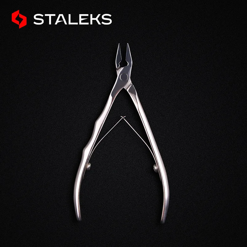 1pc STALEKS Expert 61 12mm Stainless Steel Dead Skin Remover Cutter Hand Grip Professional Toe Nail Cuticle Scissors Nail Art To