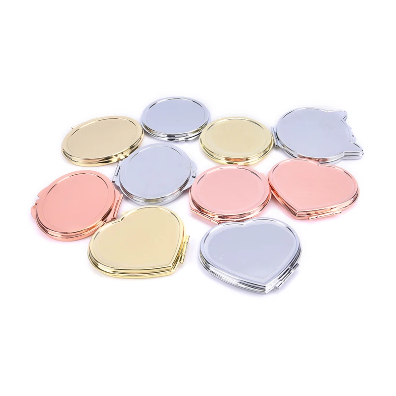 1PCS Kosmetische Vergrößerungs Make-Up Spiegel Runde Tasche Compact Make-Up Spiegel Für Reisetasche Pu Kleine Runde Spiegel Mit keychain – Detail 3