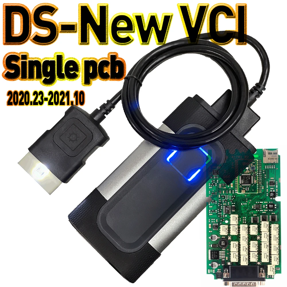 

Cars Trucks A+ Quality Single Board DS150e New VCI 2020.23 Update To 2022.10 Request Use OBD2 Pro Online Diagnostic Device DS150