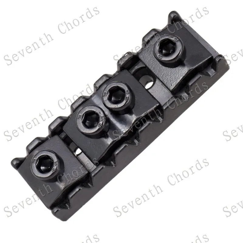 Ein Satz 7-saitiger E-Gitarren-Sicherungsmutter für Tremolo-Brücke, Doppelverriegelungssystem, Länge 48 mm, Gitarrenzubehörteile – Detail 10