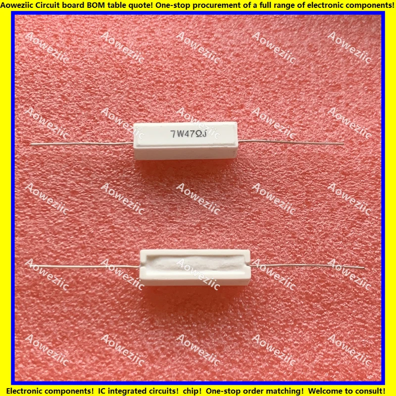 10 pçs/lote 7w47rj 7w47Ωj RX27-1 sqp resistência de cimento horizontal 7w47ohm 7w47r resistência cerâmica precisão resistance 5% resistência de energia