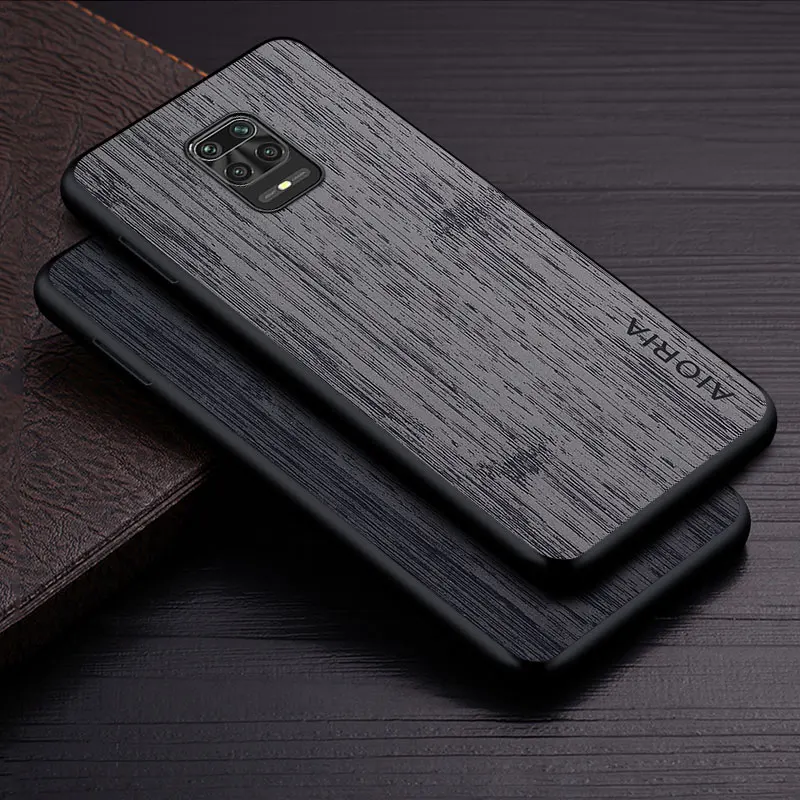 Case for Xiaomi Redmi Note 9 Pro 9S 9T funda bamboo wood pattern Leather phone cover Luxury coque for redmi note 9 pro case capa