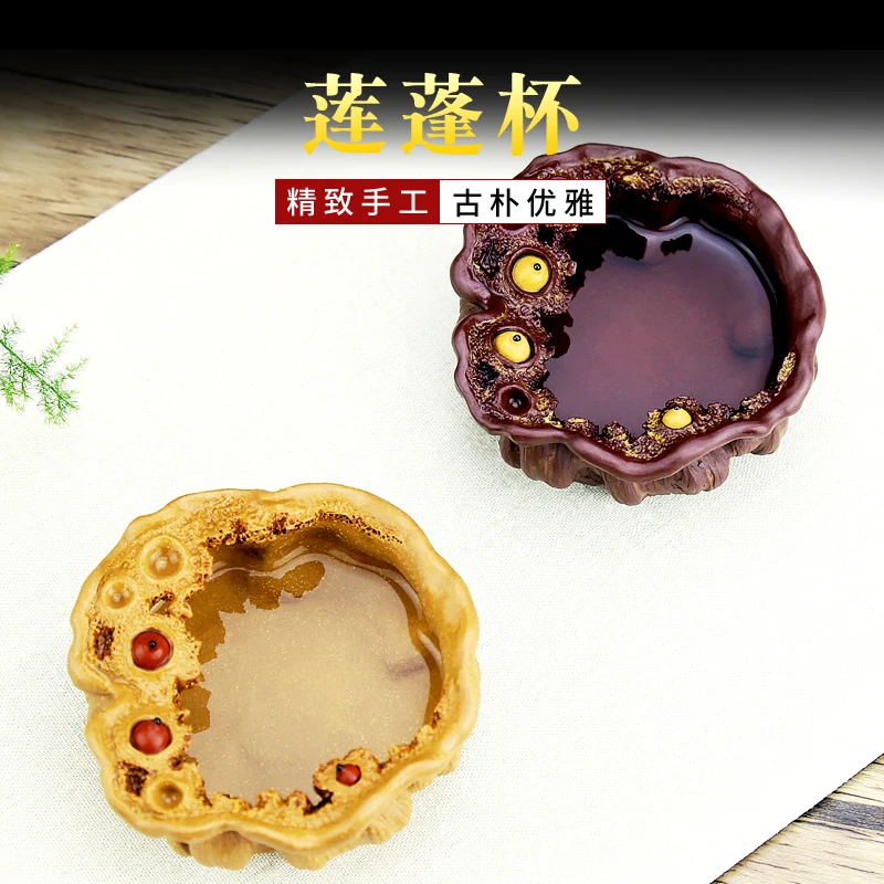 

|Yixing purple sand sample tea cup manual small lotus cup master cup cup koubei kung fu tea tea bowl