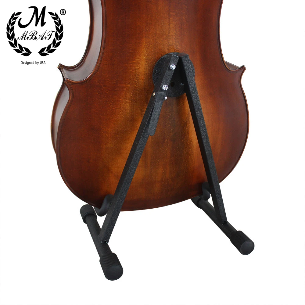 M MBAT Fold-Able Cello ขาตั้งกล้องขาตั้ง String เครื่องมืออุปกรณ์เสริมน้ำหนักเบาแบบพกพา Bracket โลหะเพลงจอแสดงผล