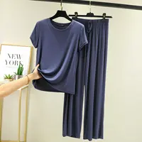 Summer 2025 New Modal Pajama Sets Women Lounge Cute Sleepwear Short Sleeve Casual Nightwear Large Size M-XXL Female Pijamas - Image 3