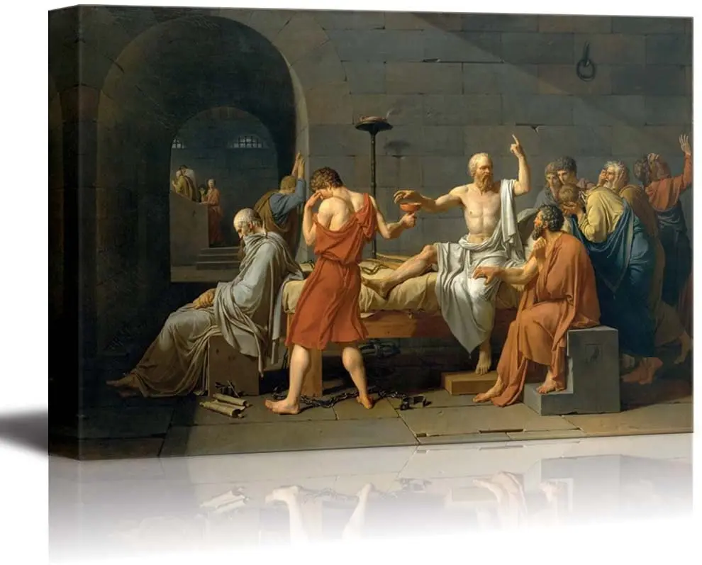 The Death of Socrates Canvas Print Wall Art Famous Painting