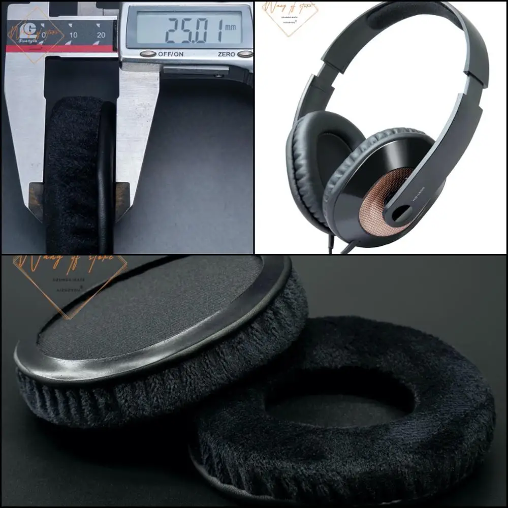 Thick Velour Velvet Ear Pads Cushion For Creative HQ-1600 Headphone Perfect Quality, Not Cheap Version