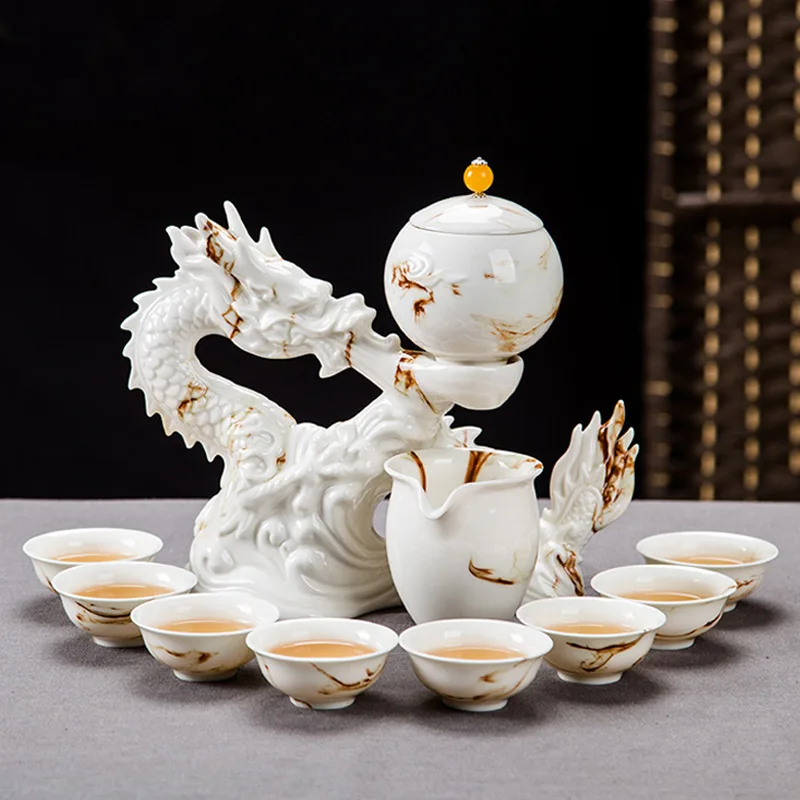 

Chinese Upscale Automatic ceramics Tea Set Household porcelain Teaware Lazy Portable Strainer Cup wine set tea ceremony supplies