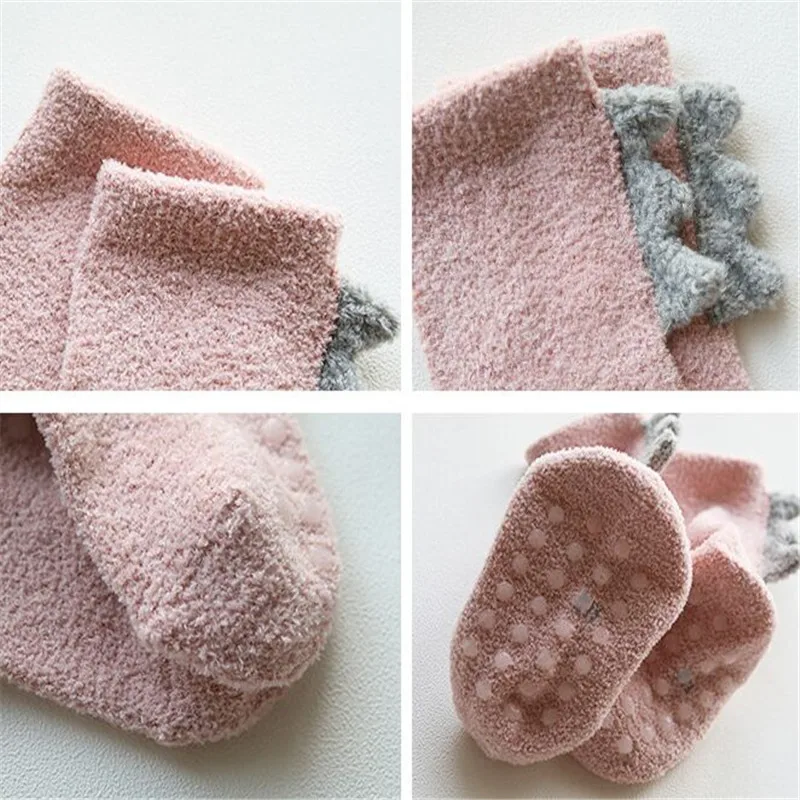 Coral fleece Kids Girls Socks Winter Warm Baby Boy Socks Anti Slip Newborn Baby Girl Socks for Children Snow Clothes Accessories