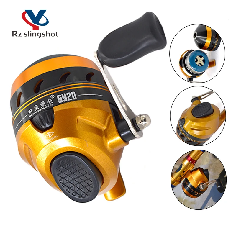 

Metal Fishing Reels Hunting Slingshot Catapult Bow Fish Wheel Shooting Entertainment Accessories Hard Gear Light & Tough Body