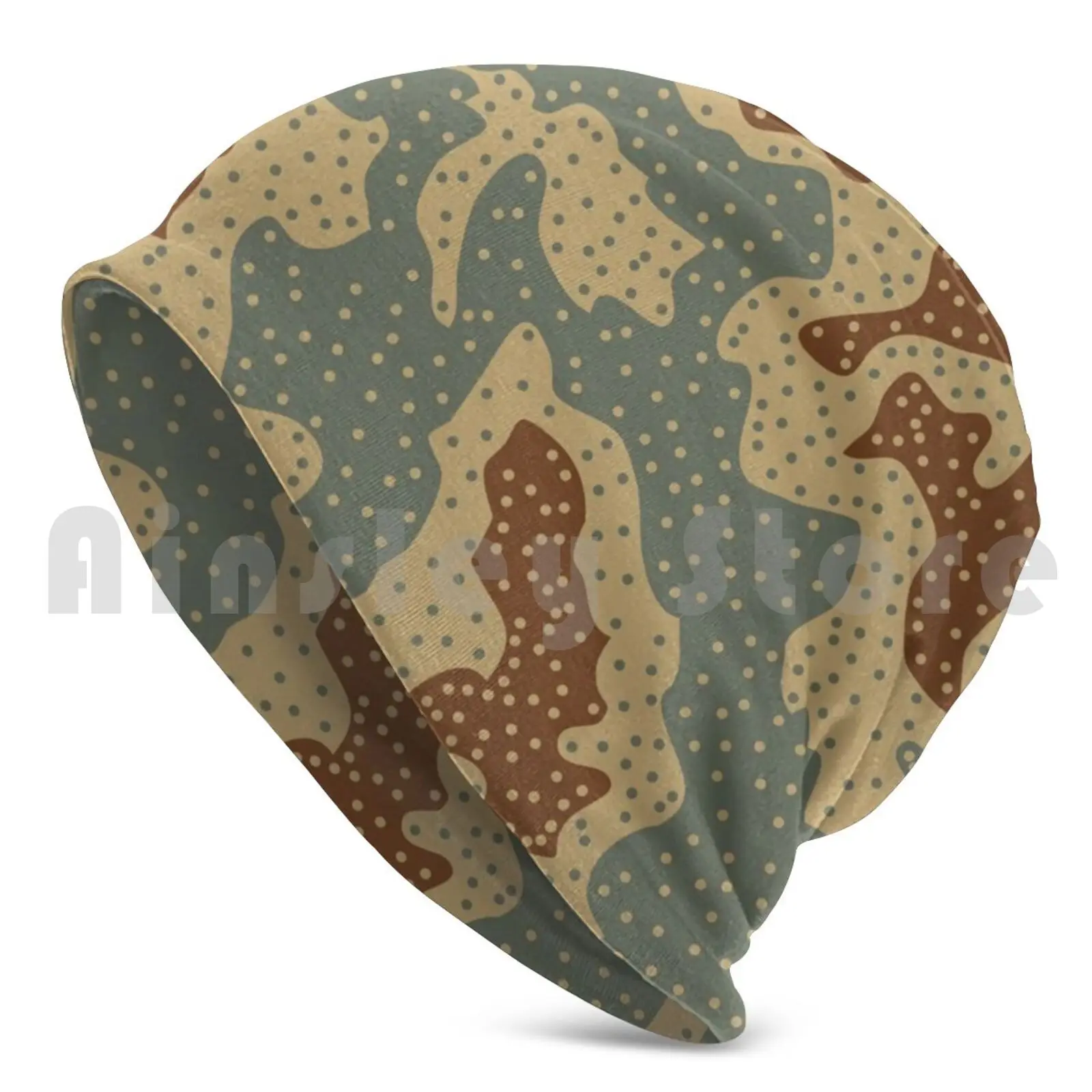 Panther Ambush Camouflage Beanies Pullover Cap Comfortable Panther Ambush Camouflage Camo War Ww2 Tank Pattern