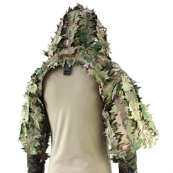Sniper Ghillie Suit Tactical Shooting Multicam 3D Laser Cut Ghillie Suit Outdoor Airsoft Hunting Camo Lightweight Coat