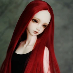New Style 1/3 1/4 1/6 1/8 Bjd SD Doll Wig High Temperature Wire Long Straight Wine Red Wig For BJD Hair Wig