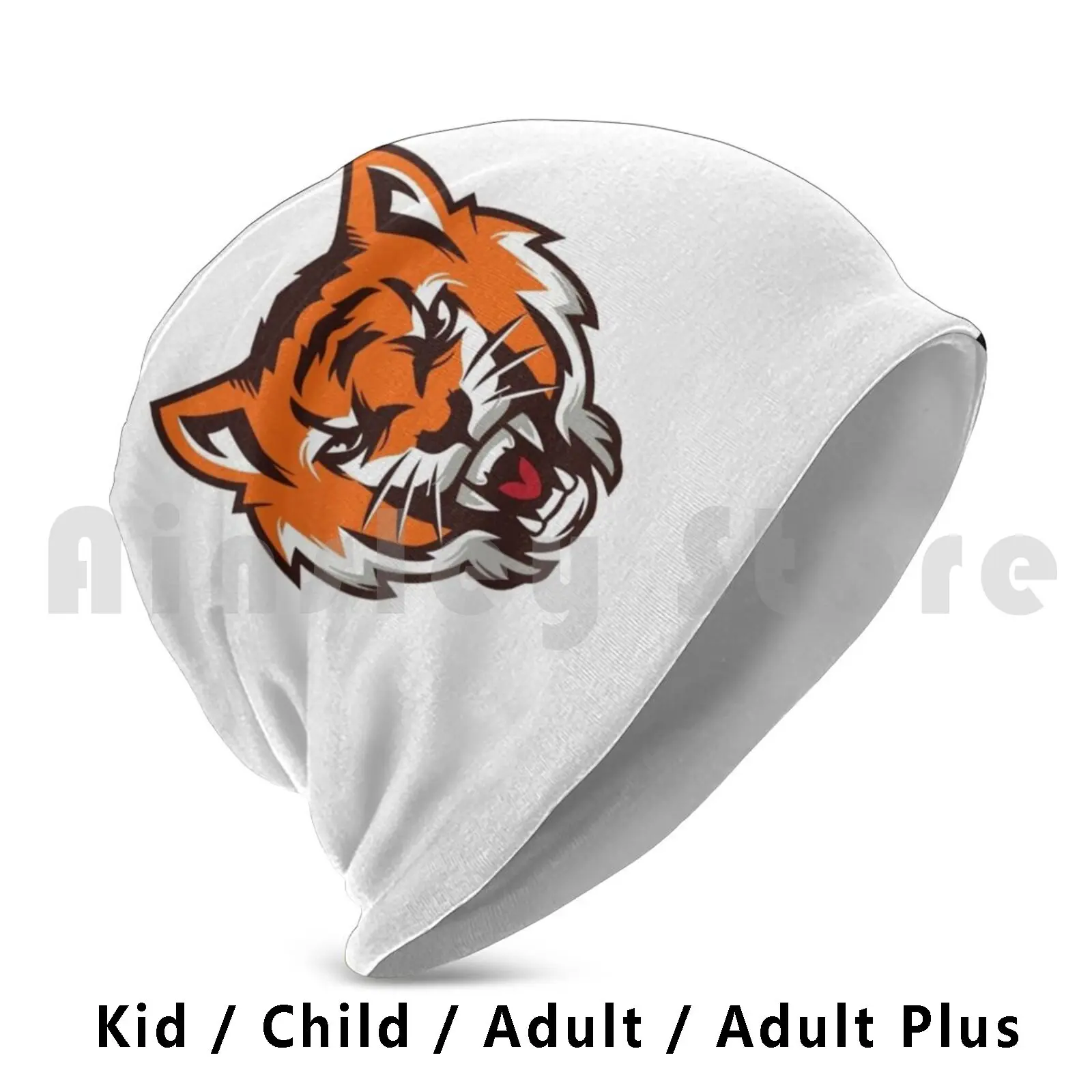 Tiger Beanies Knit Hat Hip Hop Tiger Tigger Animal Scary Fright Orange White Red Blackanimals