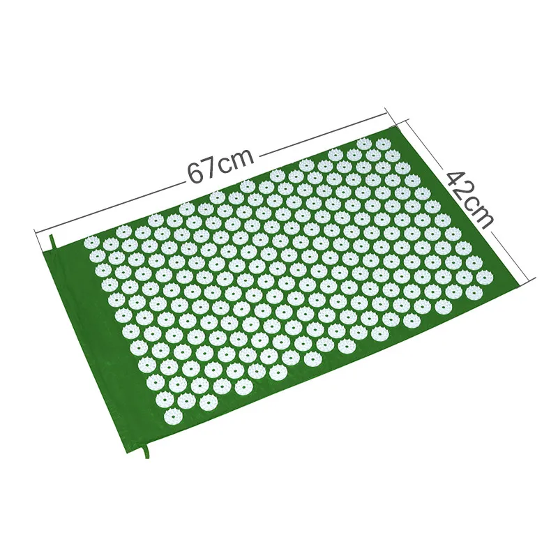 Tapete de ioga com pico e acupressão, 67x42cm, almofada massagem anti-stress, acessórios acupuntura